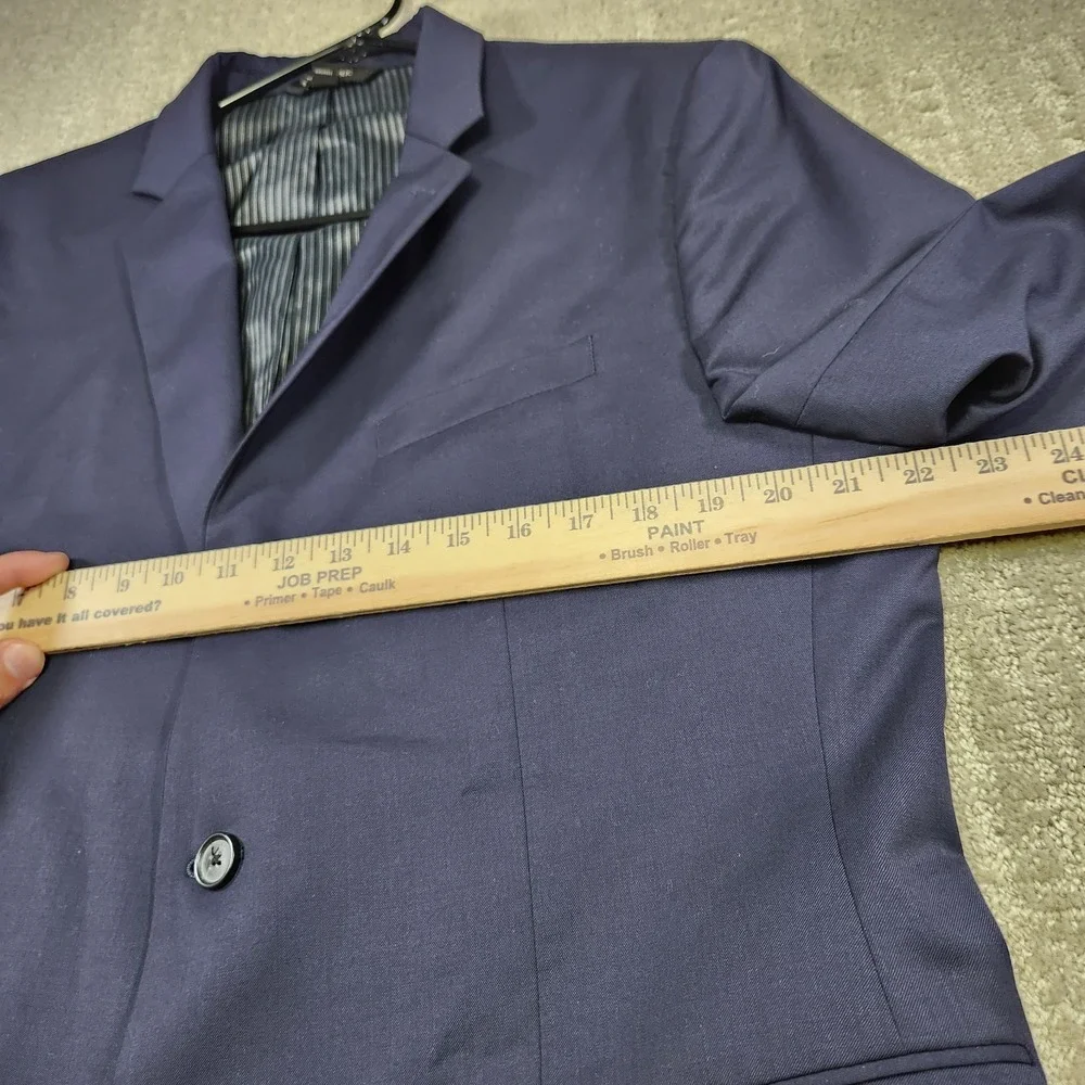 Banana Republic Blazer Men 44R Marzotto Super 120s Blue Italian Fabric Slim Fit